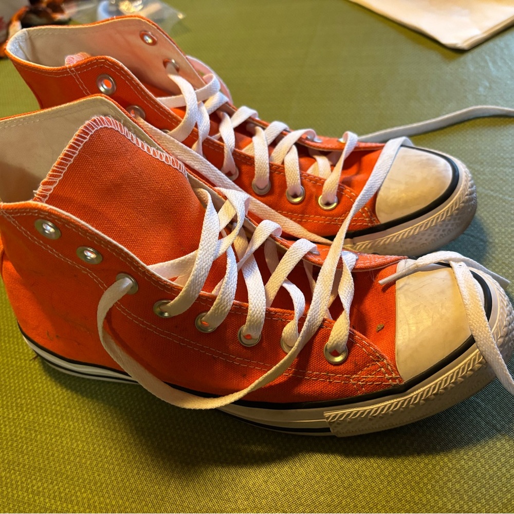 Orange High-Top Converse
